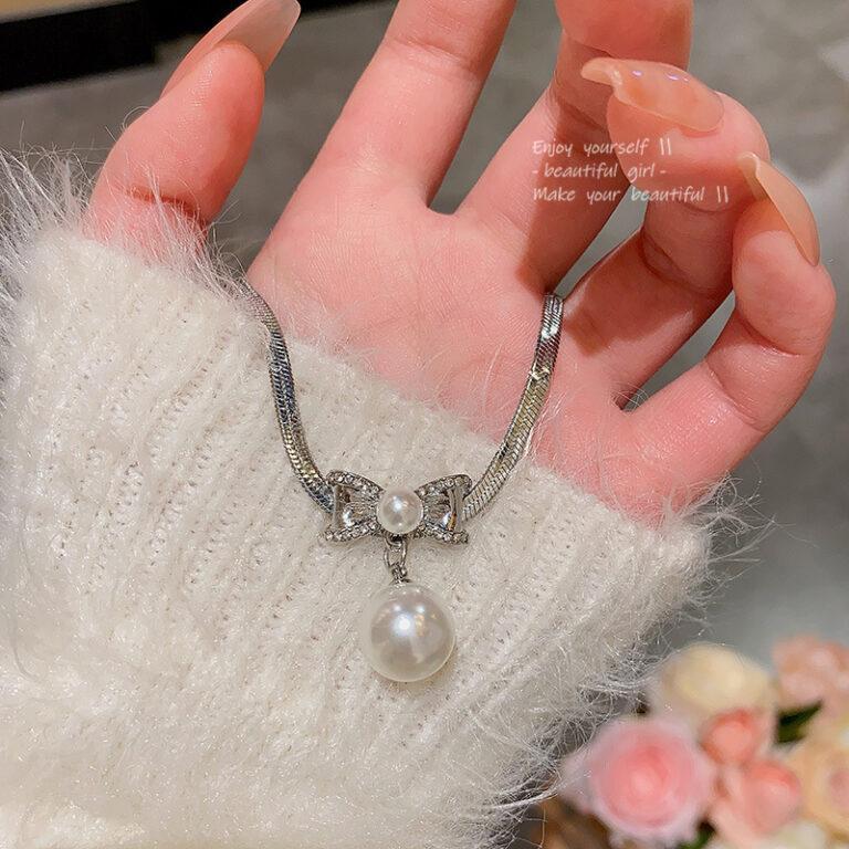 Pearl Stone Gold Plated Necklace