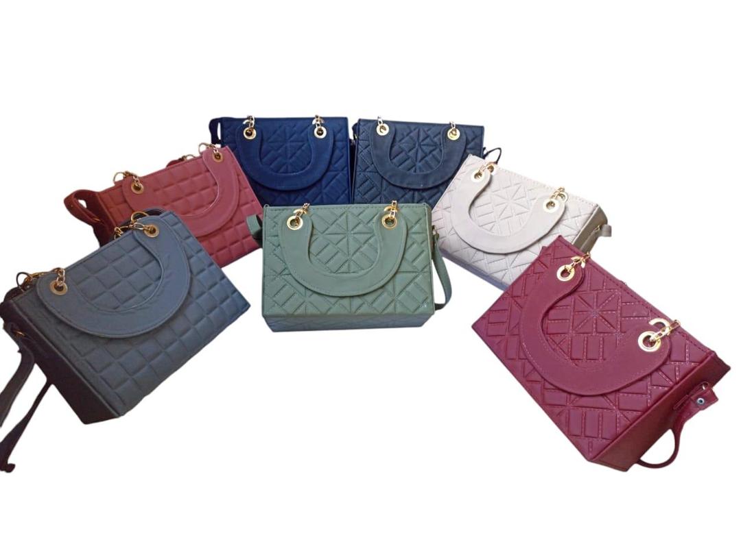 Stylish Women's Quilted PU Leather Hand Bag - 1 Pc in Multiple Colors