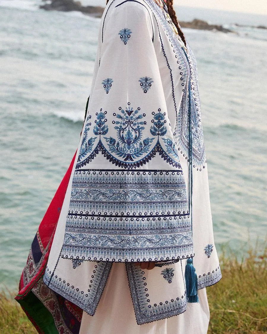 3 Pcs Women's Unstitched Embroidered Suit