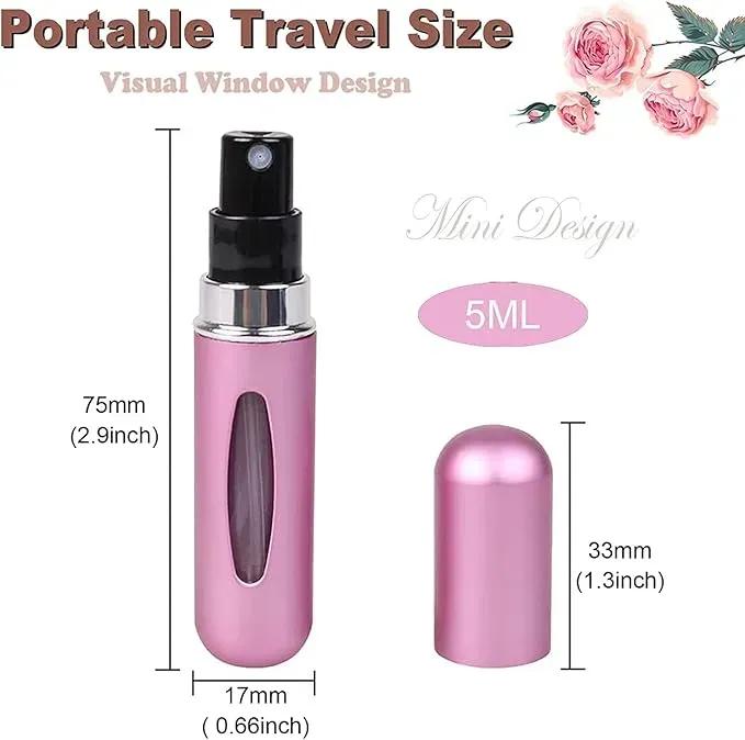 10 Pcs Reusable Multicolor Perfume Refiller - Perfect Storage Solution