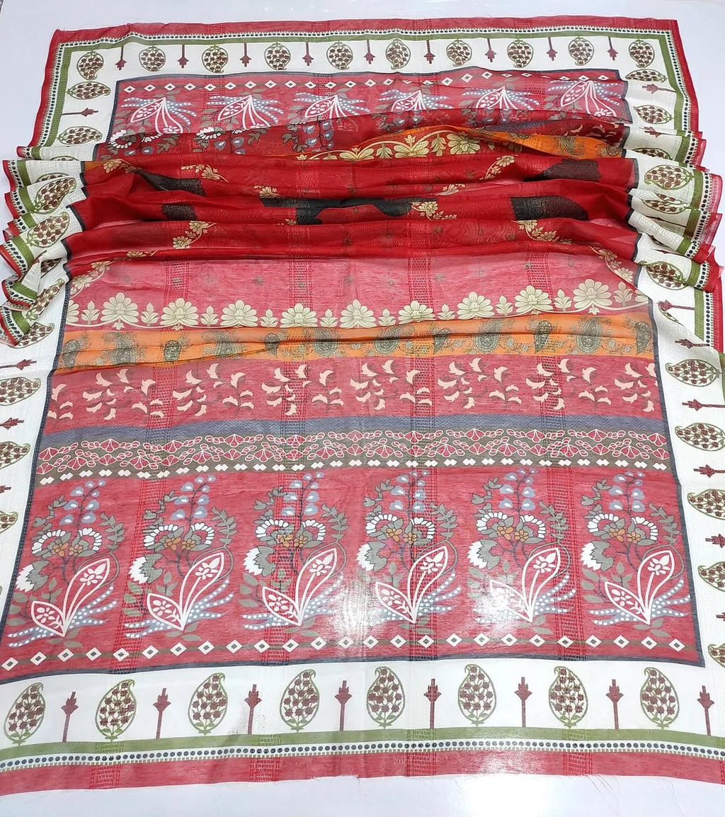 3 Pcs Women's Unstitched Embroidered Suit