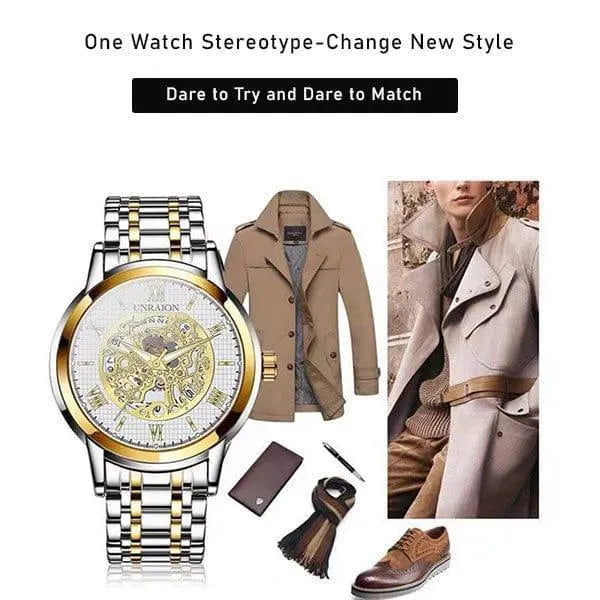 Stainless Steel Two Tone Imported Unraion Branded Watch 