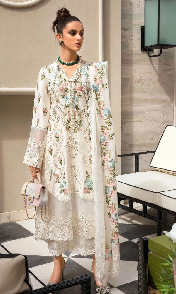 3 Pcs Women's Unstitched Embroidered Suit