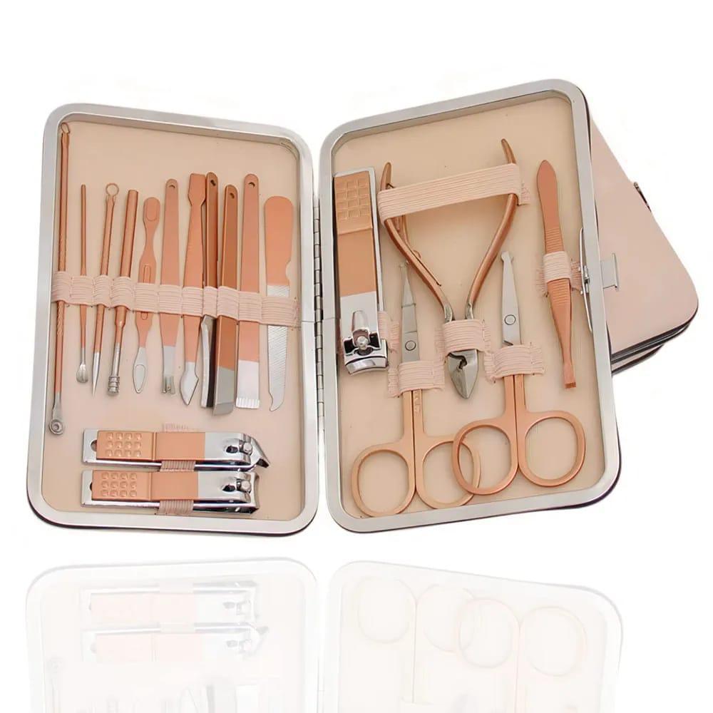 Durable Manicure Kit - Smooth Beige Design | 1 Pcs for Easy Storage