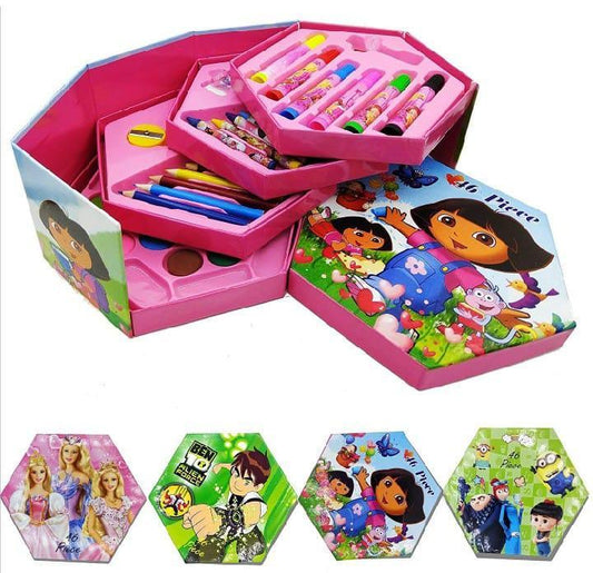 Creative Art & Craft Kit - 46 Pcs in Vibrant Blue and Pink