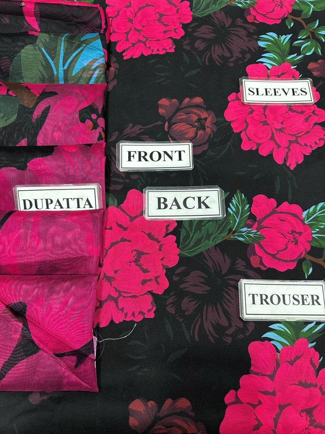 3 Pcs Women's Unstitched Digital Print Suit