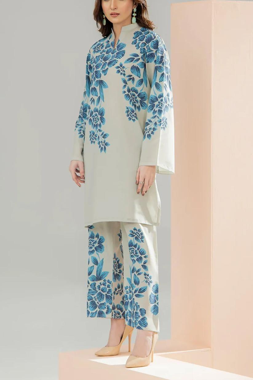 Women's Stitched Printed Shirt and Trouser Set - 2 Pcs