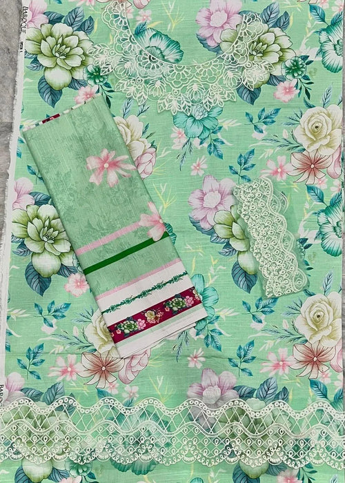 3 Pcs Women's Unstitched Printed Suit
