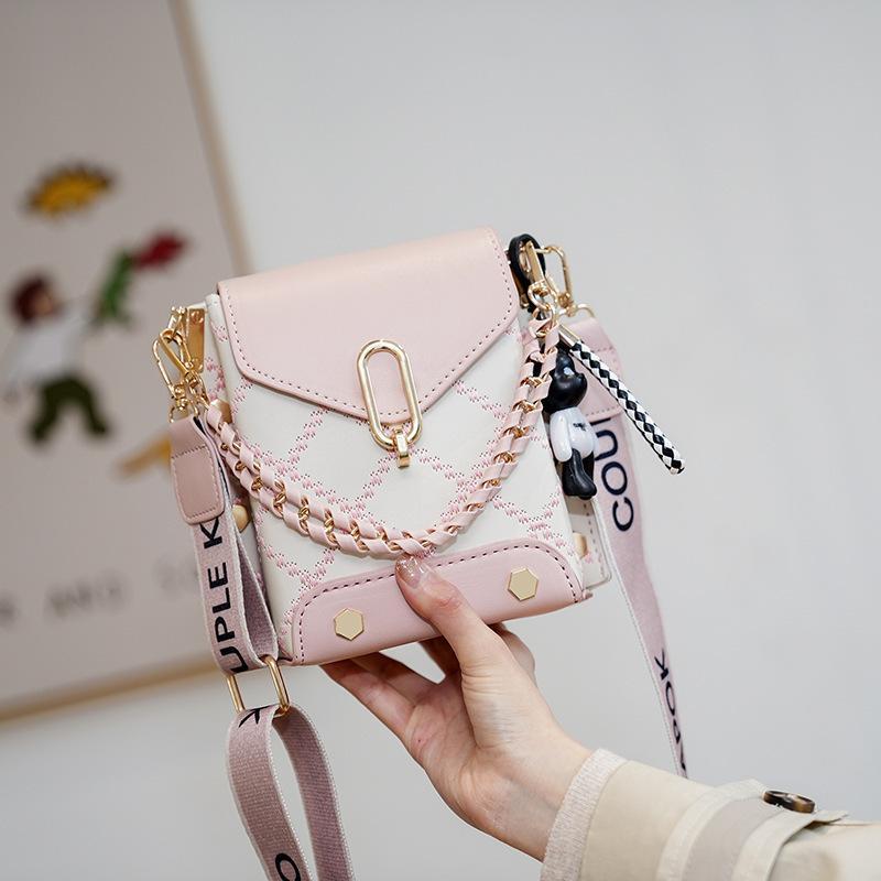 2025 new high-grade simple elegant Korean style fashionable niche mobile phone bag women's shoulder crossbody versatile Large Capacity