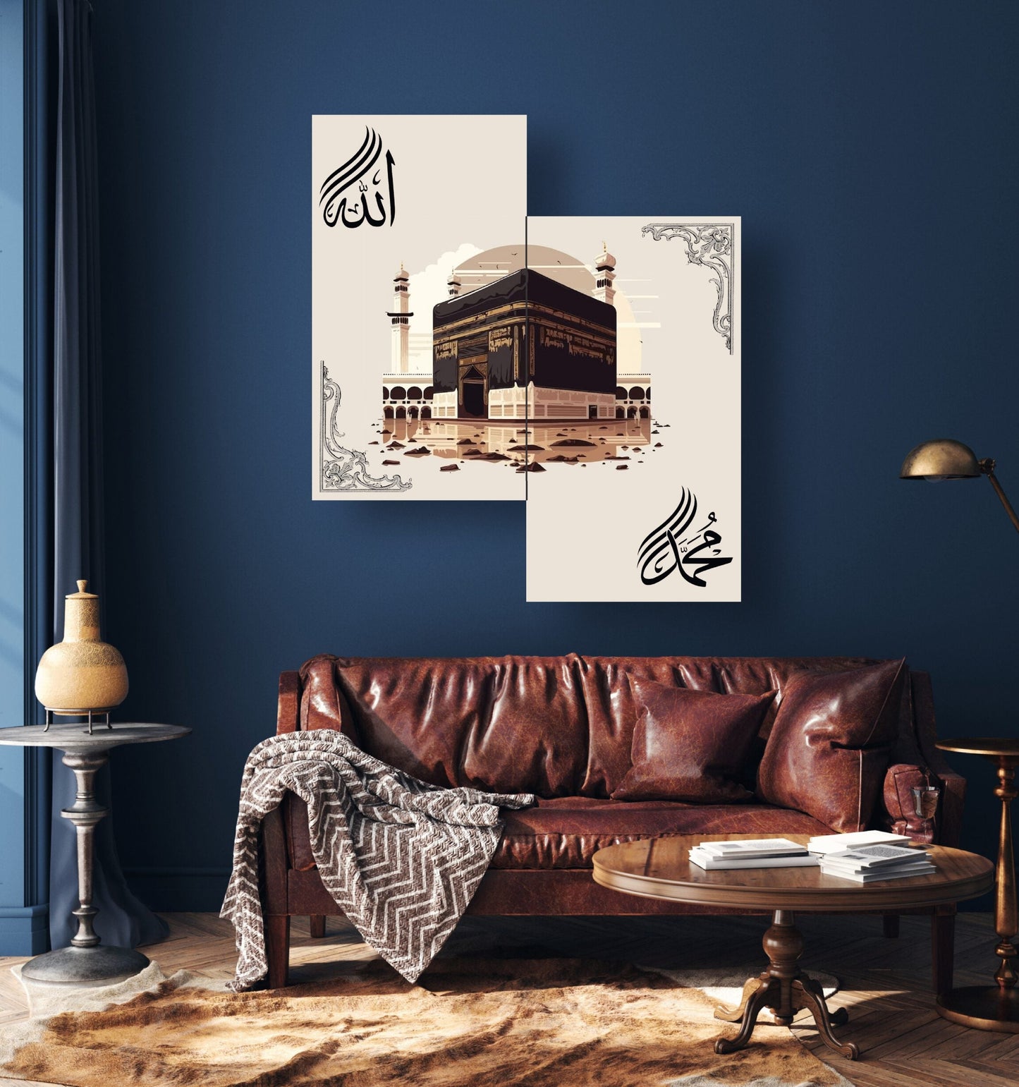 2 Islamic Wall Decor Kaaba Wall Art 8×11 (1pcs Size) Inches Abstract Allah Muhammed Art