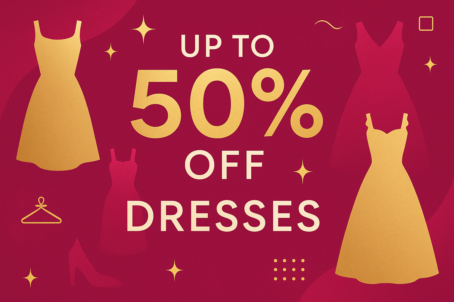 UpTo 50% off on dress ma banner 
